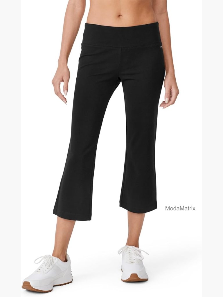 Active Cotton Stretch Slim Flare Capri